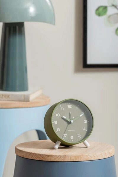 Designový budík 6029GR Karlsson 12cm