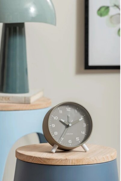 Designový budík 6029GY Karlsson 12cm