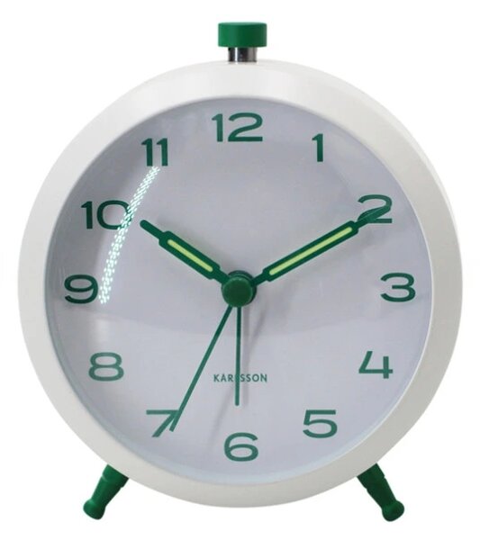Designový budík 6143GR Karlsson 10cm