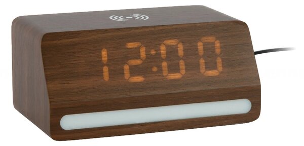 LED hodiny-budík 6078DW Karlsson s nabíječkou smartphonů 16cm