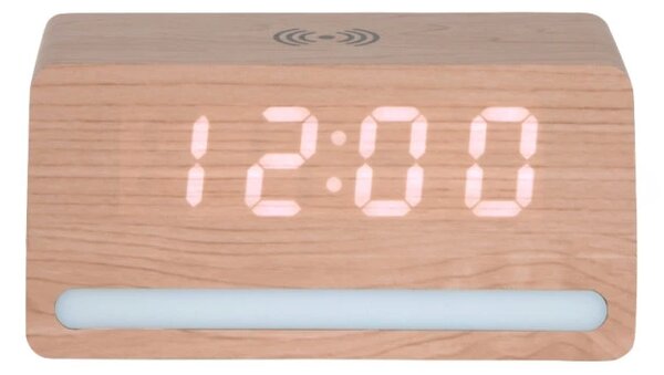 LED hodiny-budík 6078WD Karlsson s nabíječkou smartphonů 16cm