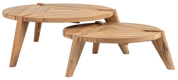 Bizzotto Set dvou dřevěných zahradních stolků Camden 80/100 cm