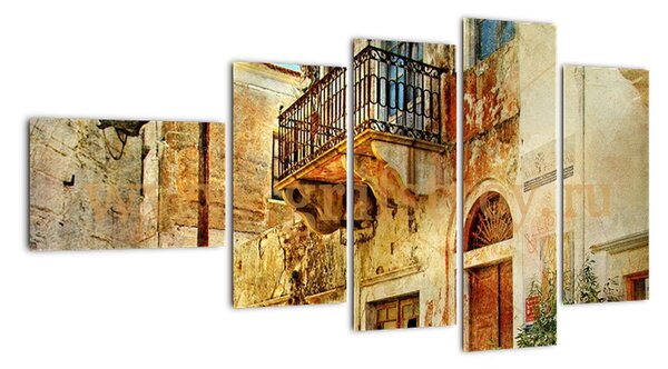 Moderní obraz - město (110x60cm)
