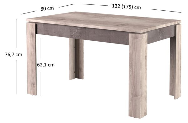 Rozkládací stůl 130/172 kaštan nairobi / onyx Jazz