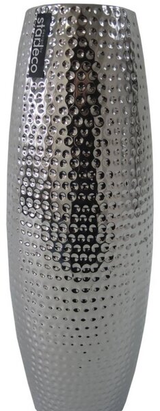 Keramická váza Stardeco stříbrná 41x15cm