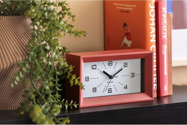 Designové stolní hodiny s budíkem 6066RD Karlsson 20cm