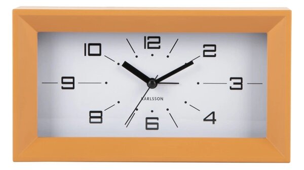 Designové stolní hodiny s budíkem 6066YE Karlsson 20cm