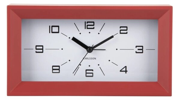 Designové stolní hodiny s budíkem 6066RD Karlsson 20cm