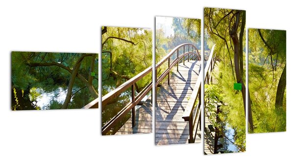 Moderní obraz - most přes vodu (110x60cm)