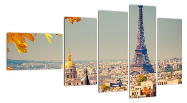 Moderní obraz Paříže - Eiffelova věž (110x60cm)