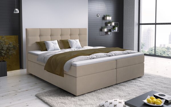 Čalouněná postel boxspring GLOSE, 140x200, sawana 24