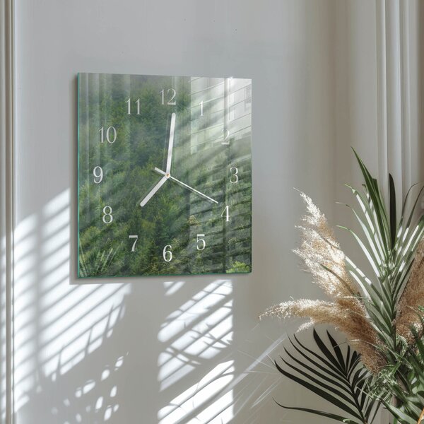 Skleněné hodiny Mlžný les zskb-30x30-00090986