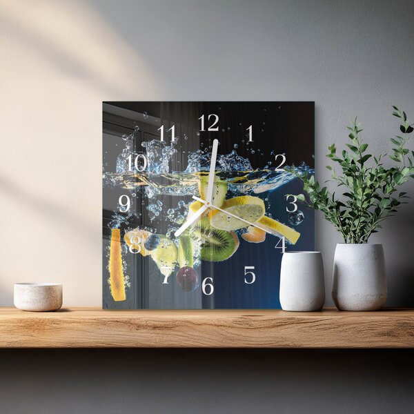 Skleněné hodiny Ovoce zskb-30x30-00087005