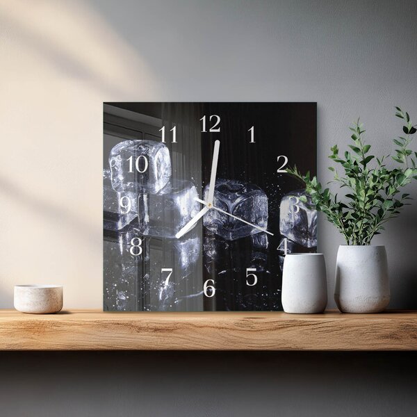 Skleněné hodiny Kostky ledu zskb-30x30-00081883