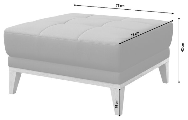 Mesonica Kožená podnožka Musso Tufted
