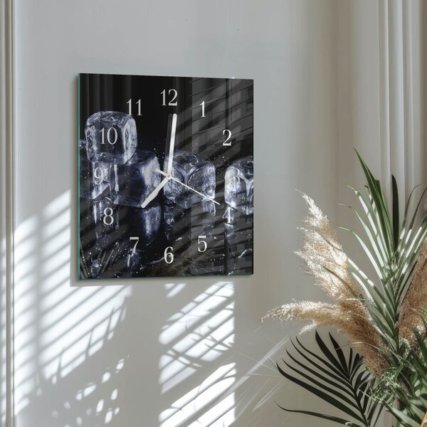 Skleněné hodiny Kostky ledu zskb-30x30-00081883