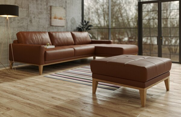 Mesonica Kožená podnožka Musso Tufted