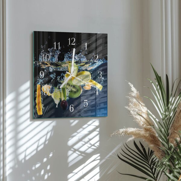 Skleněné hodiny Ovoce zskb-30x30-00087005