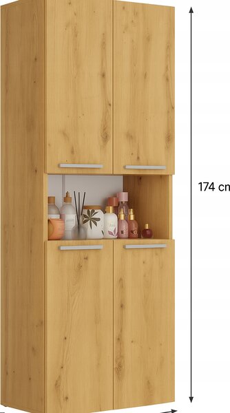 Koupelnová skříňka TopEshop 60 x 174 x 30 cm dub artisan