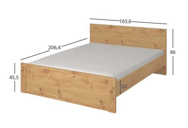 Postel 160x200 dub artisan Ayson