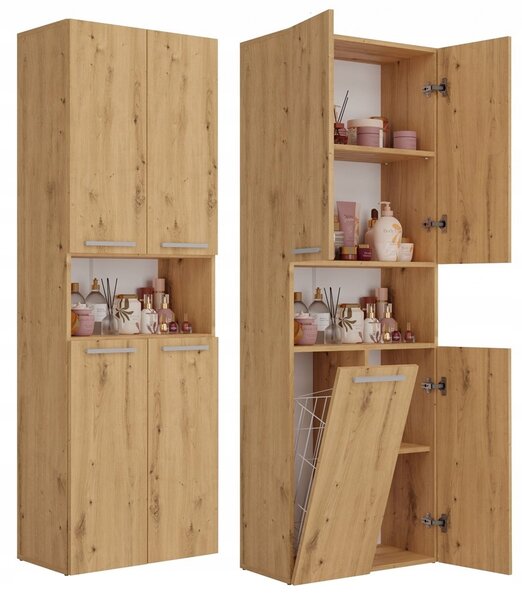 Koupelnová skříňka TopEshop 60 x 174 x 30 cm dub artisan