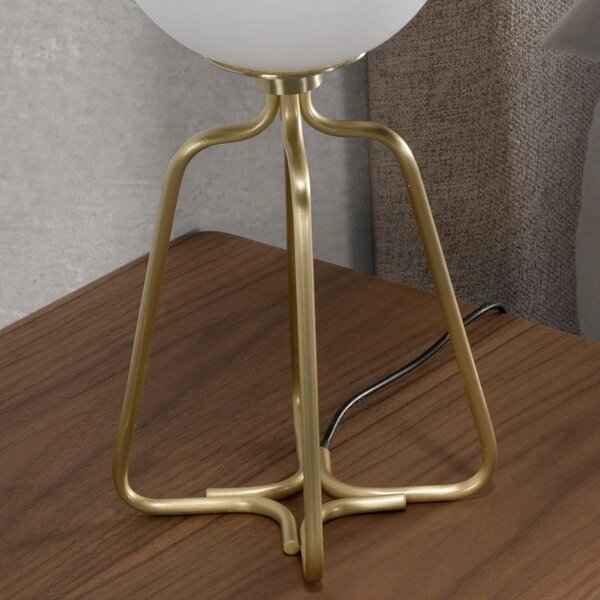 Bílá skleněná stolní lampa Angel Cerdá No. 8049