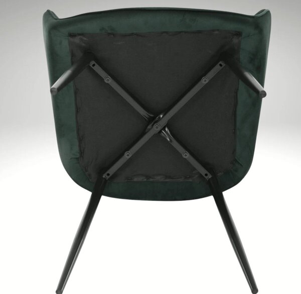 Vikio Jídelní set pro 6 osob 180x90 cm dub noha U zelená židle s područkami VJS168-6Z