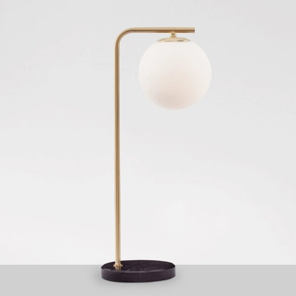 Opálově bílá skleněná stolní lampa Nova Luce Alvarez