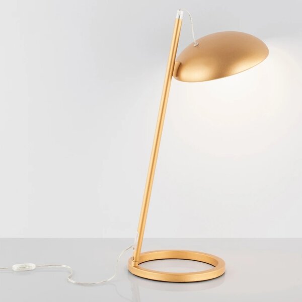 Zlatá kovová stolní LED lampa Nova Luce Flute