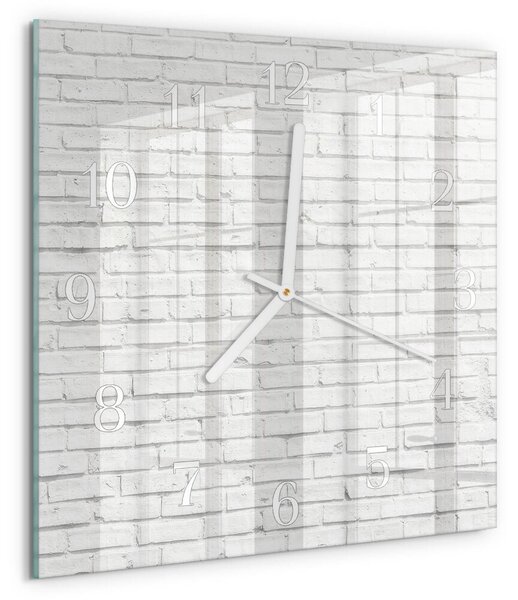 Skleněné hodiny Cihlová zeď zskb-30x30-00092807