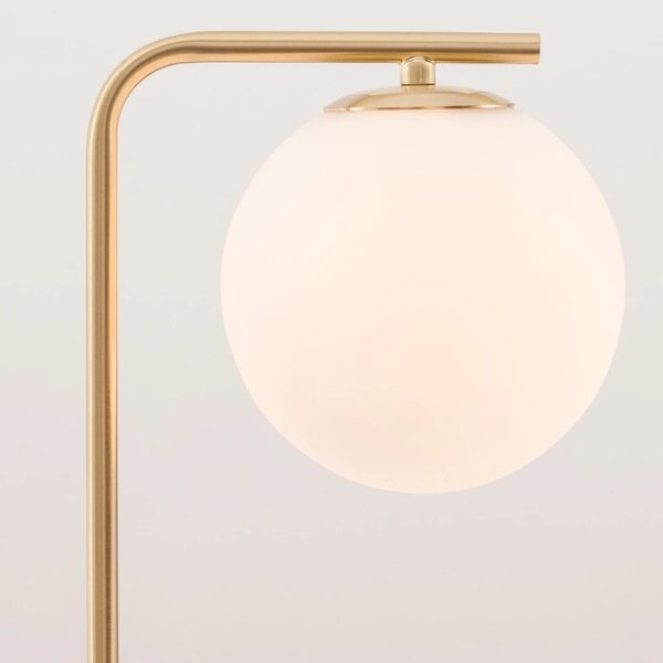 Opálově bílá skleněná stolní lampa Nova Luce Alvarez