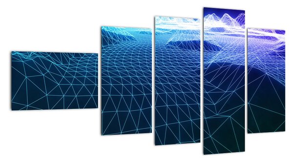 Digitální svět - moderní obraz do bytu (110x60cm)