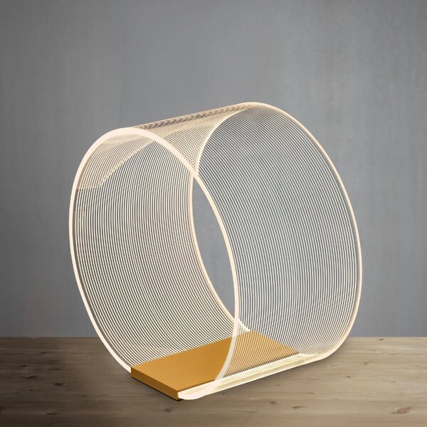Zlatá kovová stolní LED lampa Nova Luce Valentin 27,6 cm
