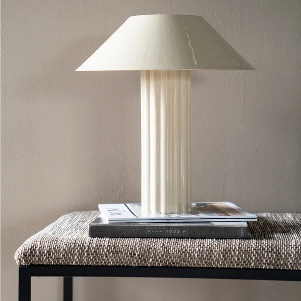 By-Boo Béžová kovová stolní lampa Pallas