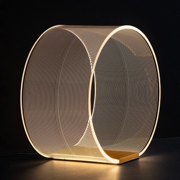 Zlatá kovová stolní LED lampa Nova Luce Valentin 27,6 cm