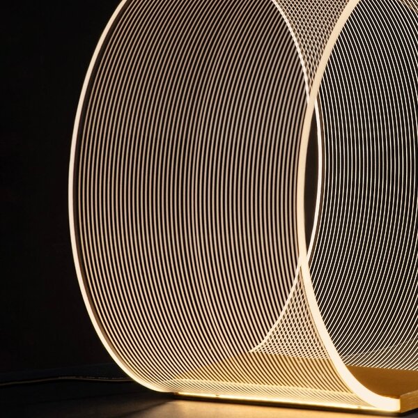 Zlatá kovová stolní LED lampa Nova Luce Valentin 27,6 cm