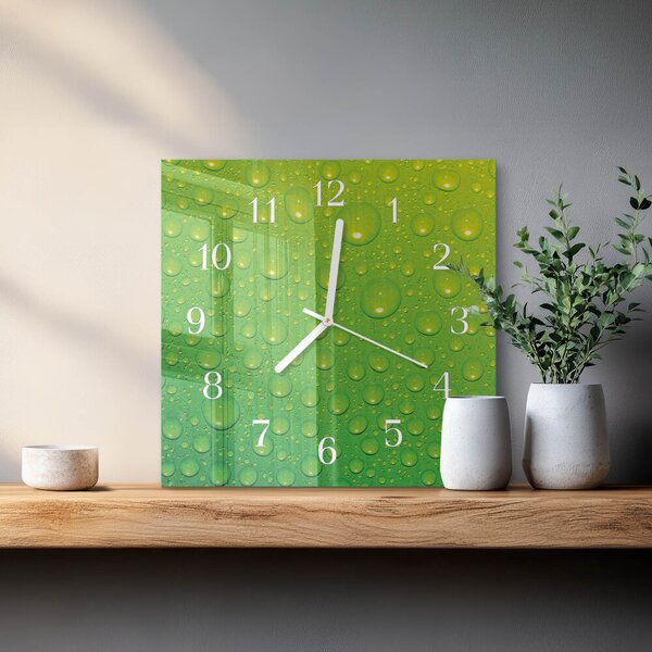 Skleněné hodiny Kapky zskb-30x30-00087101
