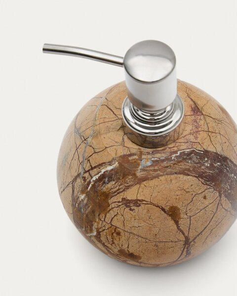 Mramorový dávkovač mýdla v přírodní barvě 200 ml Spalsh – Kave Home