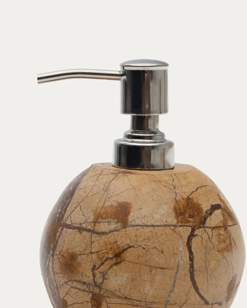 Mramorový dávkovač mýdla v přírodní barvě 200 ml Spalsh – Kave Home