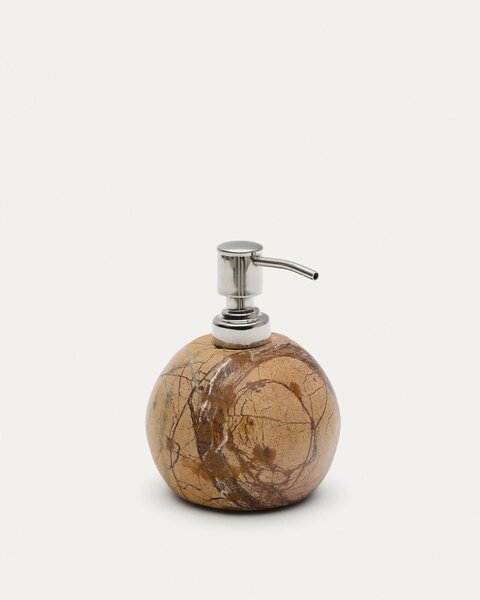 Mramorový dávkovač mýdla v přírodní barvě 200 ml Spalsh – Kave Home
