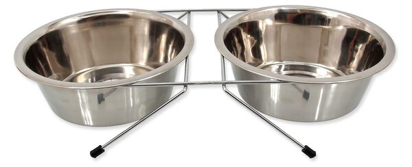 Set misek s podstavcem pro psa z nerezové oceli ø 21 cm Dog Fantasy – Plaček Pet Products