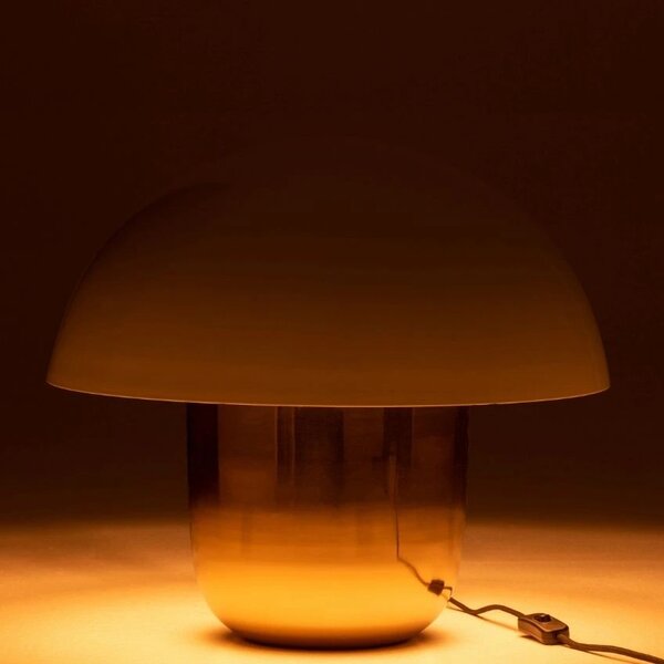 Bílo zlatá kovová stolní lampa J-line Mushroom L
