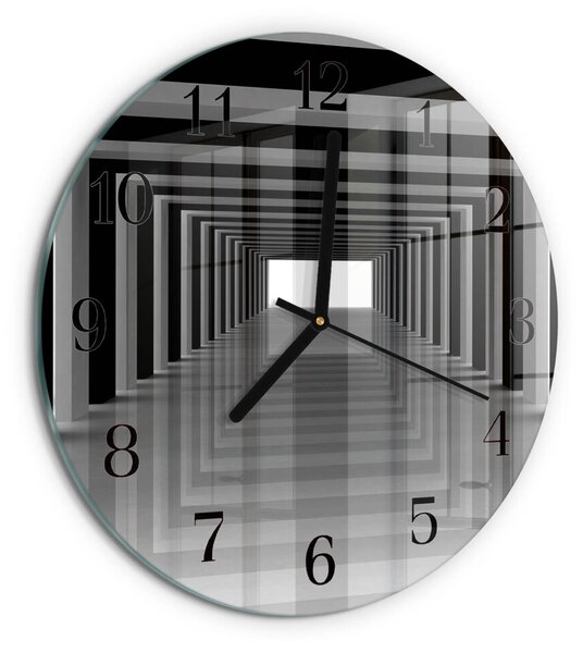 Skleněné nástěnné hodiny 3D tunel zsoc-fi30-00057515