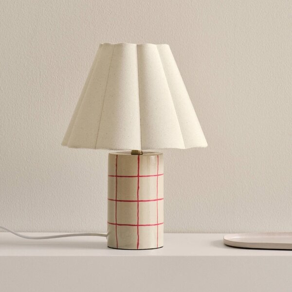 Jotex Béžová keramická stolní lampa RUTHIE