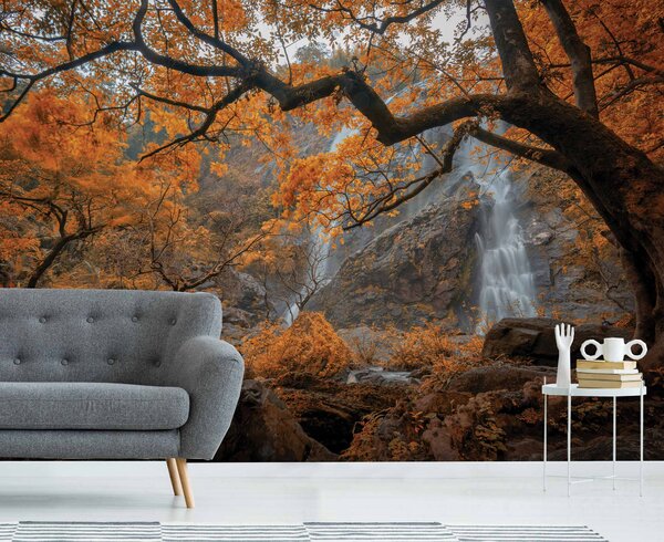 Malvis ® Tapeta Podzimní vodopád Vel. (šířka x výška): 144 x 105 cm