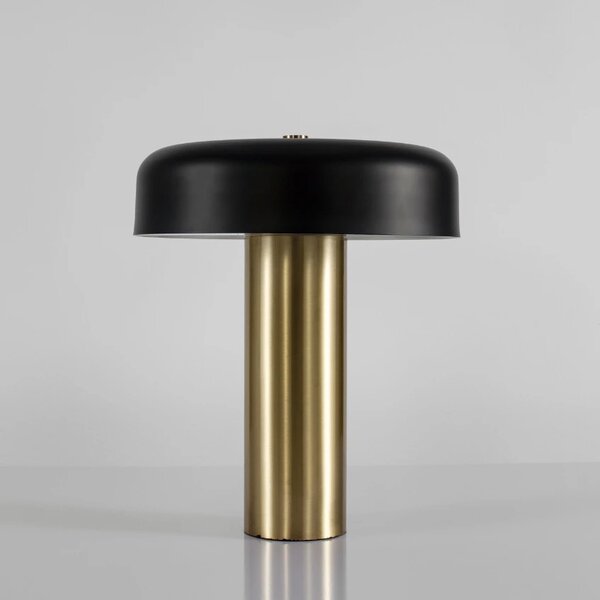 Černo-zlatá kovová stolní LED lampa Nova Luce Pandora