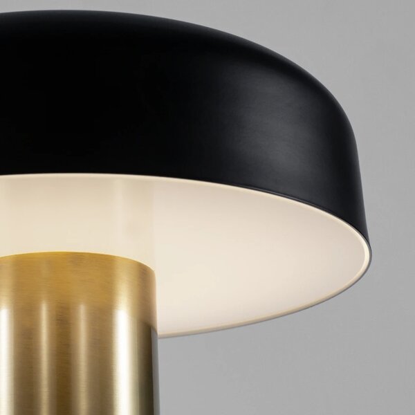 Černo-zlatá kovová stolní LED lampa Nova Luce Pandora
