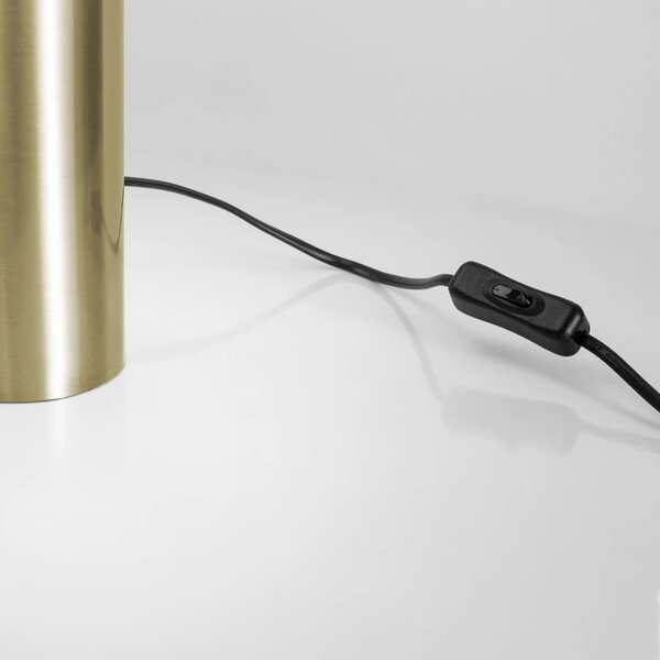 Černo-zlatá kovová stolní LED lampa Nova Luce Pandora