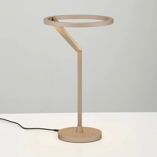 Hnědá kovová stolní LED lampa Nova Luce Tilia