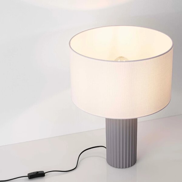 Šedá stolní lampa Nova Luce Ammos